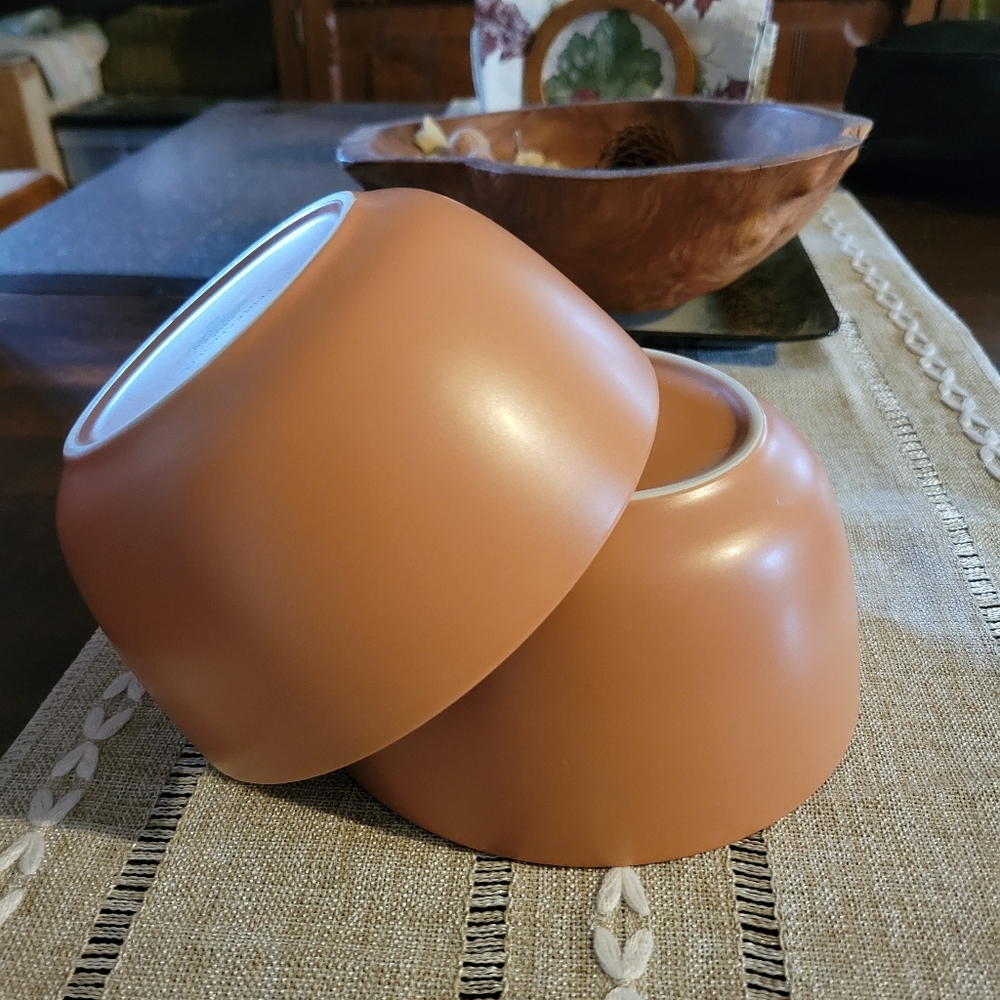 Rust Colored Avesta Soup/Salad Bowls Set Of 2 New Great Size - Picture 2 of 8